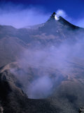 Smoke Coming from Volcano Caldera, Mt. Etna, Italy Photographic Print by Bethune Carmichael