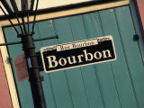 Street Sign for Bourbon Street New Orleans, Louisiana, USA Photographie par John Hay