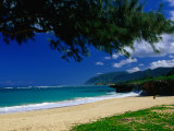 Pounder's Beach on the Windward Coast of the Island Between Haula and Laie, Oahu, Hawaii, USA Photographie par Ann Cecil