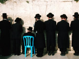 Orthodox Worshippers at Western Wall, Jerusalem, Israel Photographic Print by James Marshall
