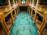 Swimmers in Gellert Thermal Baths in Budapest, Hungary Photographic Print by Martin Moos