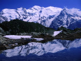 Reflection of Mont Blanc in Mountain Lake, Chamonix Valley, Rhone-Alpes, France Photographic Print by Gareth McCormack