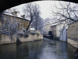 Snow-Covered Trees and Houses Backing onto Canal Certovka, Prague, Czech Republic Photographic Print by Richard Nebesky Snow-Covered Trees and Houses Backing onto Canal Certovka, Prague, Czech Republic Photographic Print by Richard Nebesky