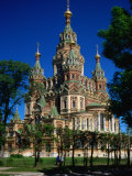 Exterior of Baroque Cathedral in Novy Peterhof, St. Petersburg, Russia Photographic Print by Jonathan Smith
