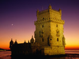 Tower of Belem at Sunset, Lisbon, Portugal Photographic Print by Izzet Keribar