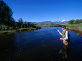 Fly-Fishing in Utah's Provo River, Provo, Utah, USA Photographic Print by Cheyenne Rouse
