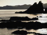 Lone Fisherman on Rocks at Sunrise in Russell, Bay of Islands, Northland, New Zealand Photographic Print by Stephen Saks
