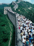 Standing Room Only on the Great Wall, Badaling, Beijing, China, Photographic Print by Frank Carter