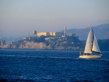 Sailing Boat in Front of Alcatraz Island, San Francisco, California, USA Photographic Print by Roberto Gerometta