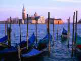 Gondolas and Island Church., Venice, Veneto, Italy Photographic Print by Christopher Groenhout