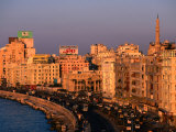 El Corniche Waterfront on East Side, Alexandria, Egypt Photographic Print by John Elk III