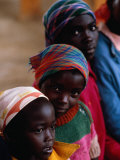 Three Girls in Sunday School Class, Nairobi, Kenya Photographic Print by Eric Wheater