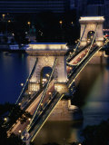 The Chain Bridge from the Terrace of the Royal Palace in Budapest, Hungary Photographic Print by Martin Moos