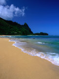 The Golden Sand on Haena Beach, Haena, Kauai, Hawaii, USA Photographic Print by Ann Cecil