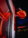 Coffee Cup Neon Sign on Pike Place Market, Seattle, Washington, USA Photographic Print by Lawrence Worcester