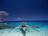 Bangka (Outrigger Boat) at White Beach, Puerto Galera, Mindoro Occidental, Philippines Photographic Print by John Pennock