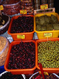 Olives and Stuffed Vine Leaves in Stall on 1866 Street, Iraklio, Greece Fotografie-Druck von Neil Setchfield