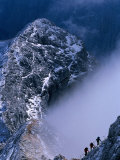 Climbers on Summit Ridge of Mt. Triglav, Triglav National Park, Gorenjska, Slovenia Photographic Print by Grant Dixon