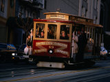 Cable Car Travelling Up Nob Hill, San Francisco, California, USA Photographic Print by Curtis Martin