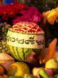 Carved Watermelon, Thailand Photographic Print by Jerry Alexander