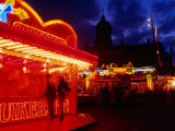 Fairyfloss Stand at Autumn Fair on Dam Square, Blur, Amsterdam, Netherlands Photographic Print by Richard Nebesky