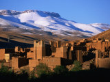 Village of Ait Arbi and Mountains, Dades Gorge, Morocco Photographie par John Elk III