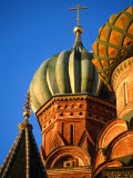 Detail of Onion Domes of St. Basil's Cathedral, Moscow, Russia Photographic Print by Jonathan Smith