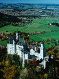 Aerial View of Neuschwanstein Castle, Fussen, Bavaria, Germany Photographie par Jerry Galea