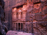 The Facade of the Treasury (Al-Khazneh), Petra, Ma'An, Jordan Photographic Print by Anders Blomqvist