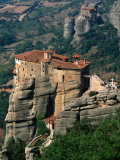 Monastery of Saint Barabara Roussanou on an Clifftop, Meteora, Greece Photographie par John Elk III