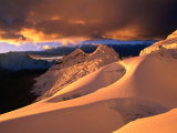 Sunset on the Glacier Above Ishinca Valley, Cordillera Blanca, Ancash, Peru Photographic Print by Grant Dixon