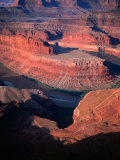 Overhead of Canyon and River, Dead Horse Point State Park, USA Photographic Print by Carol Polich