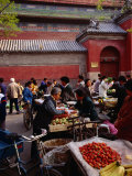 Bell Tower Street Market, Beijing, China Photographic Print by Diana Mayfield
