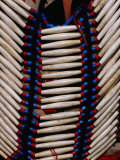 Detail of Beads on Native American Indian Dress, Cherokee, USA Photographic Print by Richard I'Anson