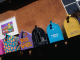 Colourful Letter Boxes, Canyon Road Santa Fe, New Mexico, USA Photographic Print by John Hay