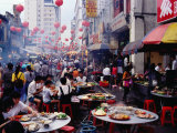 Crowds and Outdoor Restaurants, Kuala Lumpur, Wilayah Persekutuan, Malaysia Photographic Print by Richard I'Anson
