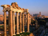 Eight Granite Columns, All That is Left of Tempio Di Saturno, Rome, Italy Photographic Print by Jonathan Smith