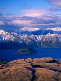 Aerial View of Lake Wanaka, Wanaka, New Zealand Photographic Print by David Wall