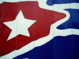 Cuban Flag Painted on Wall, Varadero, Matanzas, Cuba Photographic Print by Martin Lladã³