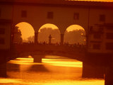 Ponte Vecchio and River Arno at Dusk, Florence, Tuscany, Italy Photographic Print by Jon Davison