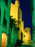Church and Castle of Sant Marti Illuminated at Night, Altafulla, Tarragona, Catalonia, Spain Photographic Print by David Tomlinson