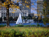 Sailing off the Esplanade on the Charles River, Boston, Massachusetts, USA Photographic Print by Angus Oborn