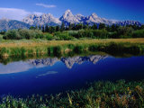 The Grand Tetons Reflected in Small Tarn, Grand Teton National Park, Wyoming, USA Photographic Print by Gareth McCormack