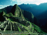 Ancient Ruins on Hillside, Machu Picchu, Cuzco, Peru Photographic Print by Richard I'Anson