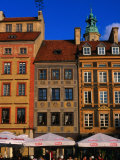 Cafes on Old Town Square, Warsaw, Poland Photographic Print by Krzysztof Dydynski