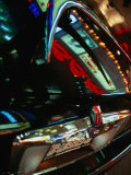 Lights of Times Square Reflected on Trunk of Limousine, New York City, New York, USA Photographic Print by Angus Oborn