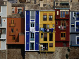 Brightly Painted Houses at La Vila Joiosa, Near Benidorm, Benidorm, Valencia, Spain Photographie par Mark Daffey