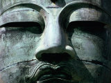 Face of Daibutsu (Great Buddha) Statue, Kamakura, Japan Photographic Print by Martin Moos