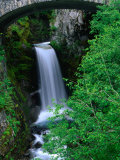 Christine Falls Through the Arch of a Stone Bridge, Mt. Rainier National Park, USA Fotoprint van Brent Winebrenner Christine Falls Through the Arch of a Stone Bridge, Mt. Rainier National Park, USA Fotoprint van Brent Winebrenner