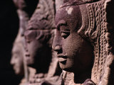 Tom Cockrem - Detail of Head Carving of Seated Apsaras, or Tom Cockrem - Detail of Head Carving of Seated Apsaras, or